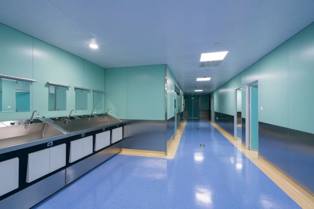 istock Hospital operating room corridor and sink 1326420972