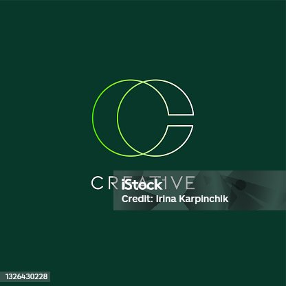istock Abstract initial letter C. Combination of letters O and C. Flat vector design template element. 1326430228