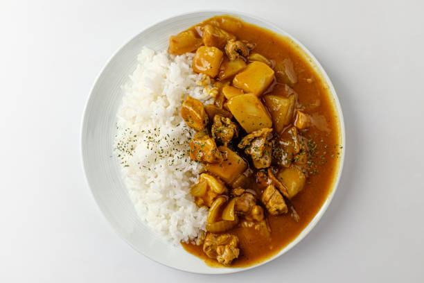 riso al curry - curry sauces foto e immagini stock