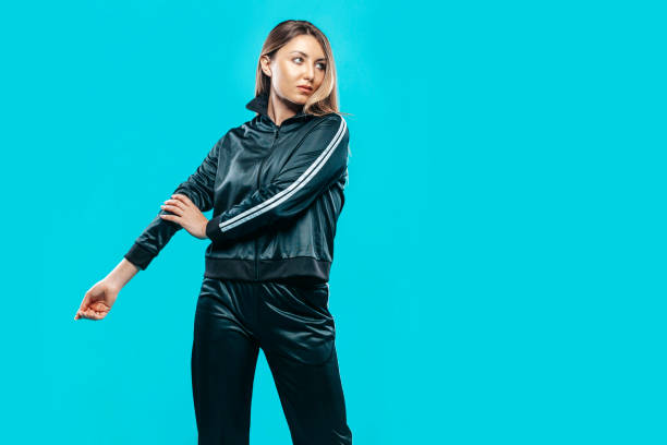 istock Beautiful sportswoman working on studio shoot 1326434768