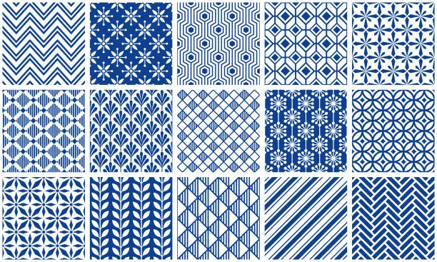 Vector illustration of Seamless geometric patterns