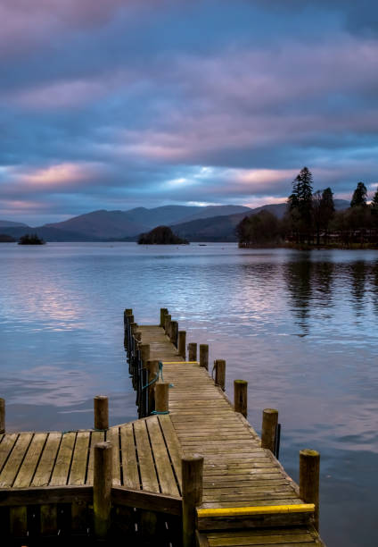 istock Sunset At Jetty, Lake Windermere, Lake District, England 1326442055