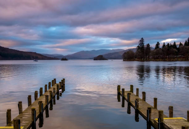 istock Sunset At Jetty, Lake Windermere, Lake District, England 1326442162