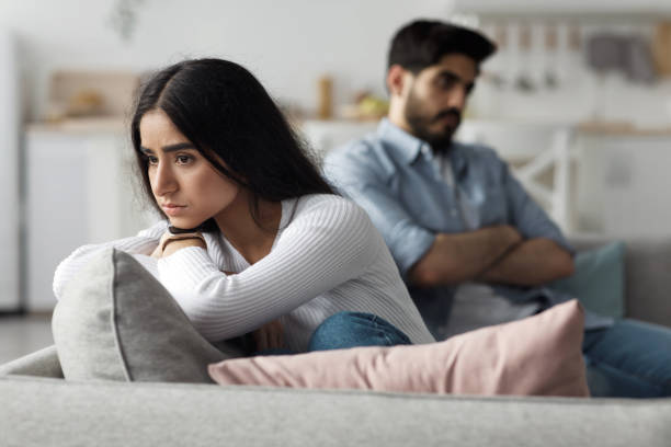 istock Negative emotions, problems, quarrel and divorce. domestic scandal during covid-19 1326442287