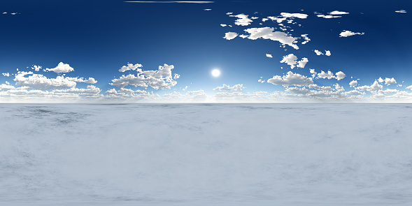 Seamless sky hdri panorama 360 degrees angle view with zenith and clouds for use as sky dome. 3d render illustration