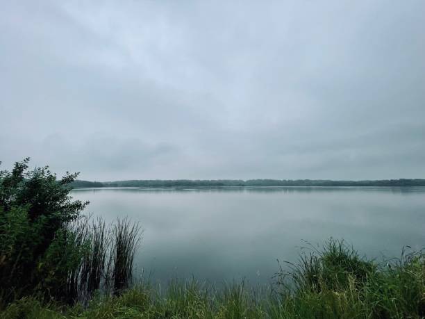 istock Rainy day at a lake in the Netherlands 1326447384