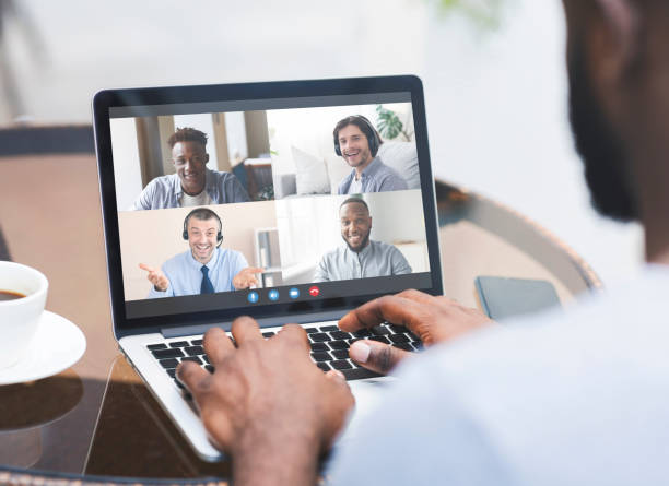 istock Business chat, online call, modern communication, conference at home and work 1326449834