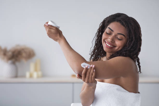 istock Routine procedures, moisturizing lotion and skin care at home 1326449946