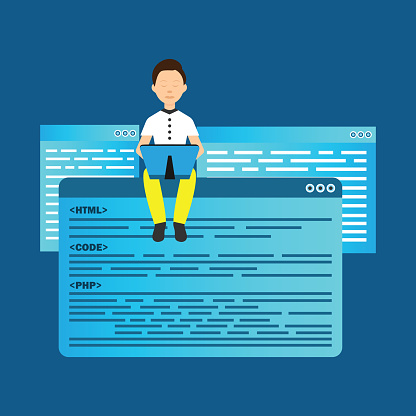 Programming Code Application Window Stock Illustration - Download Image ...