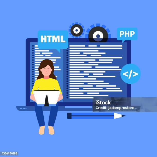 Software Development Programming Coding Concept Stock Illustration ...