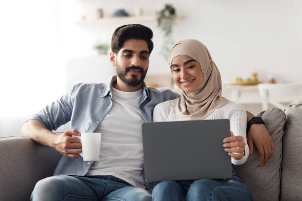 istock Enjoy morning, coffee break and modern devices for online calls during COVID-19 1326451496