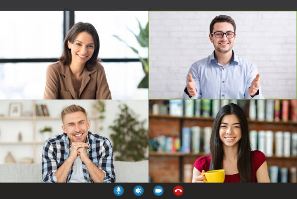 istock Online conference, call during social distance and new normal, collage 1326451732
