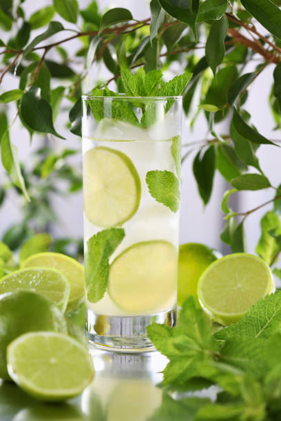 istock Refreshing organic Mojito cocktail made from fresh lime, white rum combined with fresh juice and mint. This is the perfect cocktail for summer days. 1326452524