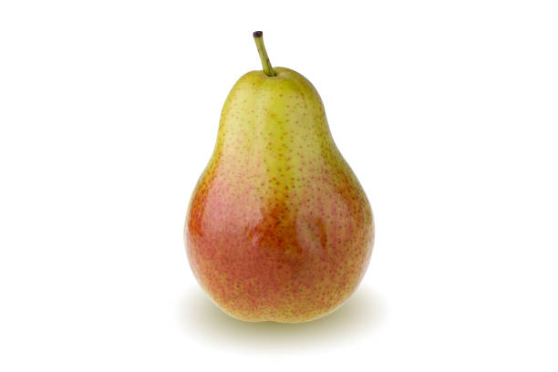 istock Green Pears isolated on a white background 1326454417