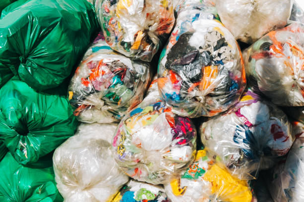 istock Separate collection of garbage on packages, recycling of plastic 1326462755