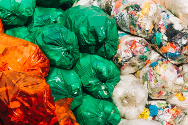 istock Separate collection of garbage on colorful packages, secondary processing of plastic 1326462779