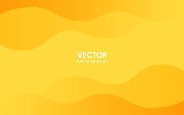 ilustrações de stock, clip art, desenhos animados e ícones de yellow curve background. vector illustration. - amarelo