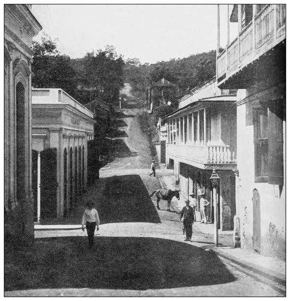 istock Antique black and white photograph: San German, Puerto Rico 1326470426