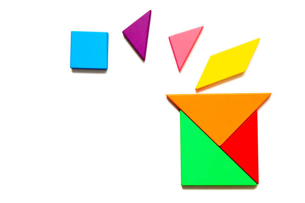 istock Color tangram puzzle in magic hat shape on white background 1326472771