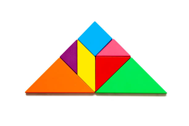 istock Color tangram puzzle in triangle shape on white background 1326472778