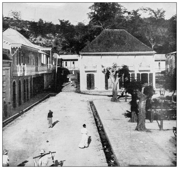 istock Antique black and white photograph: Post Office and US Quartermaster's office, Aguadilla, Puerto Rico 1326473735