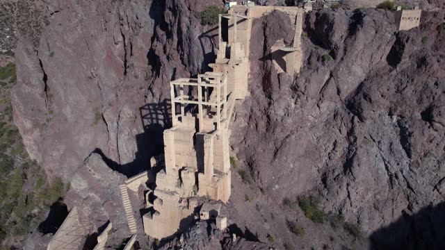 Aerial view of old abandoned mine.