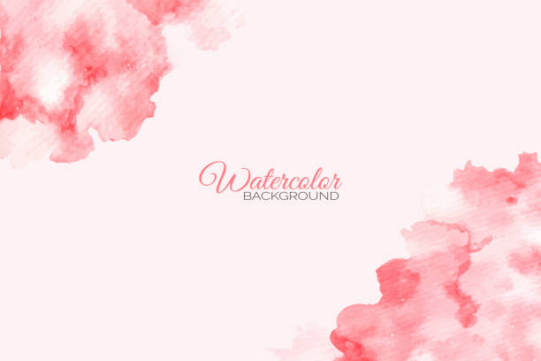 istock Hand painted of pink and red abstract watercolor background. 1326475496