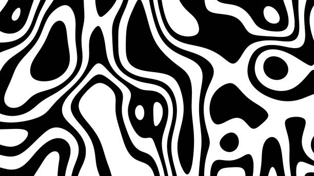 istock Abstract flowing smooth fractal waves background. Liquid, fluid backdrop 1326480118