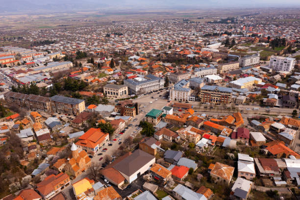 istock View from drone of Georgian town Telavi 1326486241