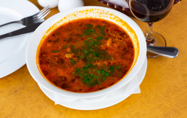 istock Georgian Kharcho soup with beef and rice 1326487046