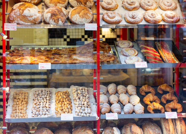istock Spanish bakery showcase with price tags in Catalan 1326487131