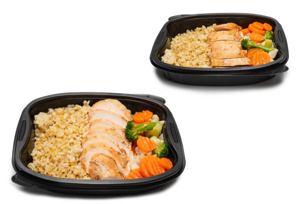 istock Ready food in a container. Stewed chicken, stewed carrot, cabbage and porridge. 1326488310