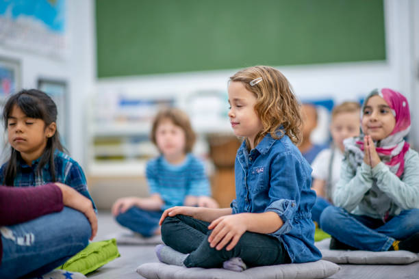 istock Meditating in Preschool 1326488506