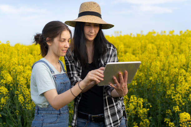 istock Female farmers using an digital tablet outside 1326488730