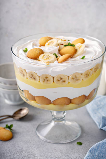 istock Banana pudding trifle in a large digh 1326497439