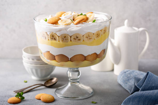 istock Banana pudding trifle in a large digh 1326497447