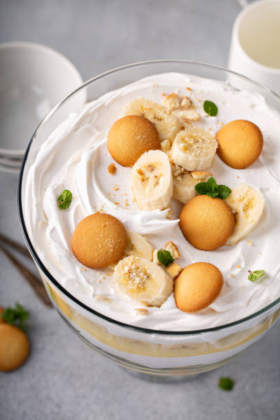 istock Banana pudding trifle in a large digh 1326497455
