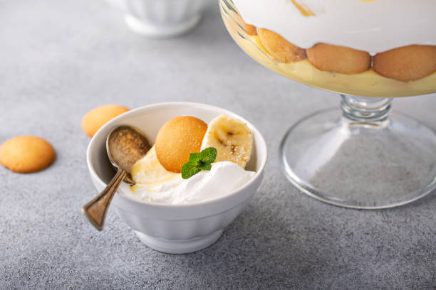 istock Banana pudding trifle in a large digh 1326497460