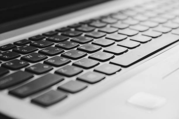 istock Laptop keyboard with focus on the keys close-up 1326499461