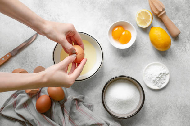 istock Process of making french meringue. Whipped eggs. 1326505798