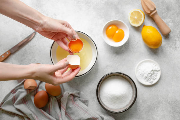 istock Process of making french meringue. Whipped eggs. 1326505799