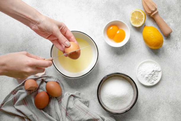istock Process of making french meringue. Whipped eggs. 1326505800