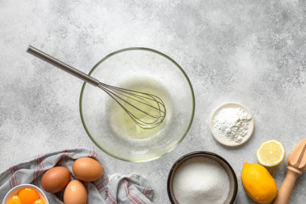 istock Process of making french meringue. Whipped eggs. 1326505806