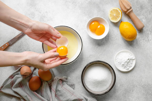 istock Process of making french meringue. Whipped eggs. 1326505807