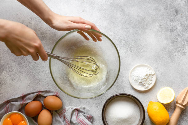 istock Process of making french meringue. Whipped eggs. 1326505813