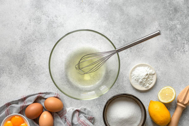 istock Process of making french meringue. Whipped eggs. 1326505816
