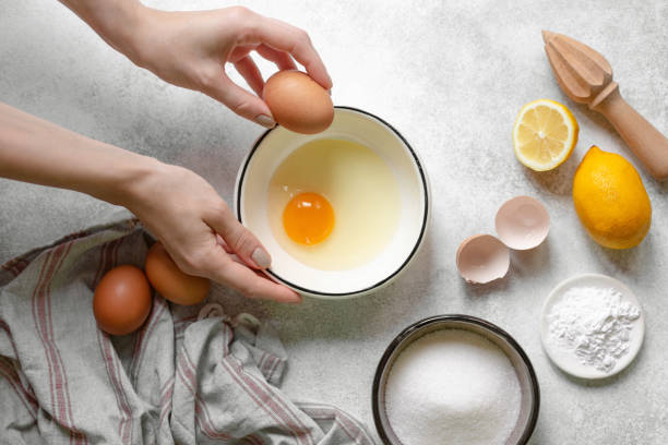 istock Process of making french meringue. Whipped eggs. 1326505846