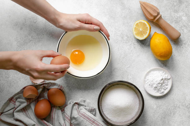 istock Process of making french meringue. Whipped eggs. 1326506354