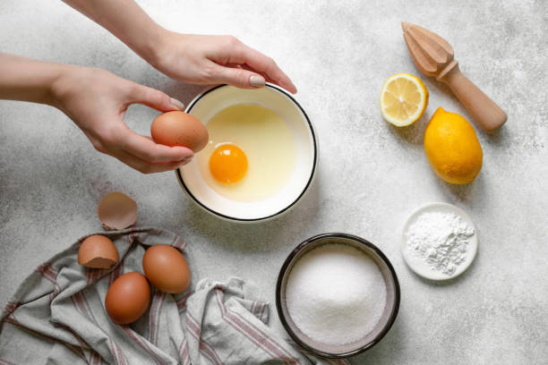 istock Process of making french meringue. Whipped eggs. 1326506357