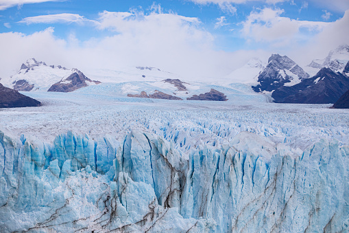 Differents views from the Perito Moreno's glacier, Patagonia, Argentina in autumn,